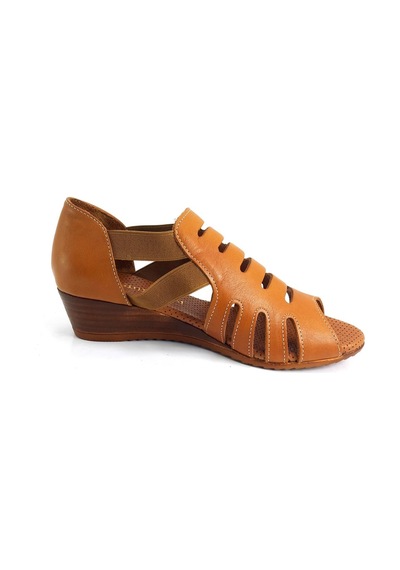 Mammamia 630 23ys Günlük Bayan Sandalet Taba Taba
