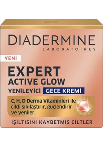 Diadermine Expert Active Glow Yenileyici Gece Bakım Kremi 50 ML
