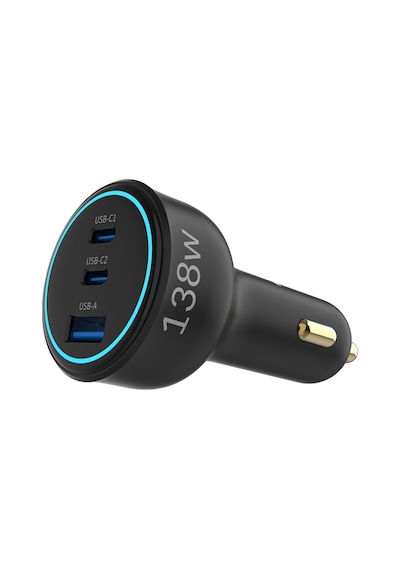Juo 138w 3 Portlu Type-c + Usb-a Araç Şarj Aleti Pd 3.0 & Qc 4.0 Hızlı Araç İçi Şarj Cihazı