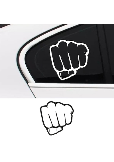 Yumruk Sticker, Oto Sticker, Motor Sticker, Off Road Sticker 25x25 Cm