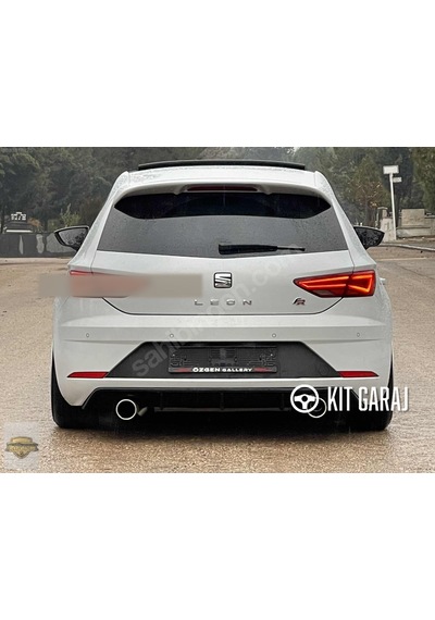 Kit Garaj Leon Mk3 2017-2020 Tekli Sağ Sol Çıkış Difüzör Plastik Boyalı