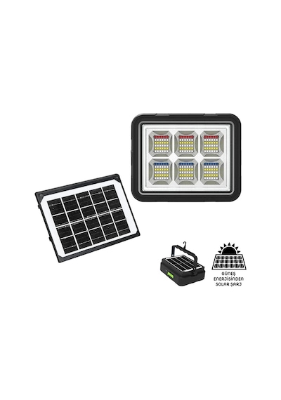Wison Ws-5570 150 Watt Güneş Enerjili Solar Kamp Feneri Projektör