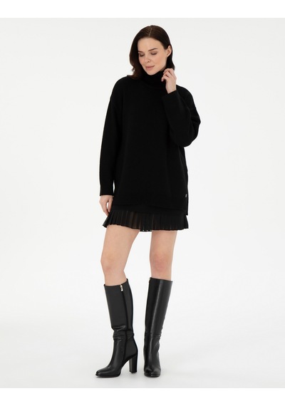 Pierre Cardin Kadın Siyah Kazak /triko 50290574-vr046 Siyah