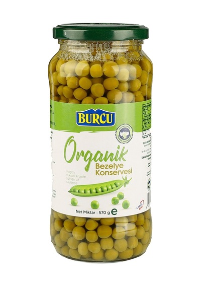 Burcu Organik Bezelye Konservesi 570 G - 7 Adet Tarı 580 G