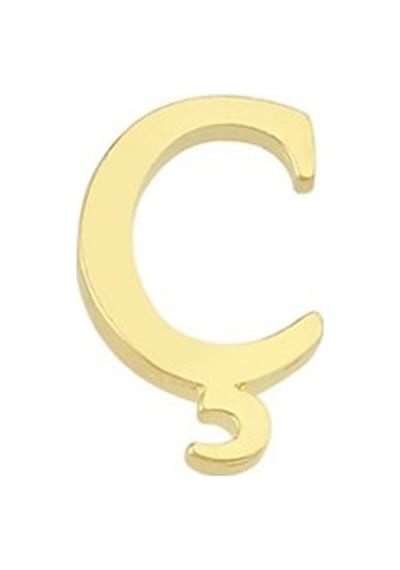 Goldkupe 14 Ayar Altın Ç Harf Küpe 0,44 Gr-1360