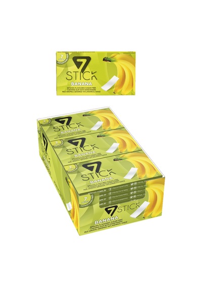 7stıck Sekersız 7lı Muz Aromalı Sakız 14,5gr 24 Adet
