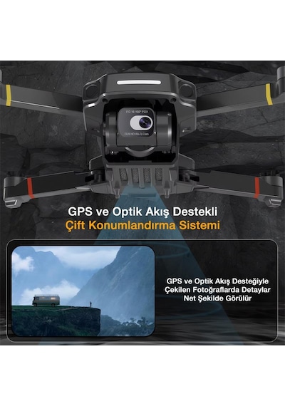 Sjrc F5s Pro+ Plus Combo 4k Kameralı Drone Seti +2batarya+3.5km Menzil+30 Dakika Uçuş Süresi+çanta+eıs Gimbal+takip Modu