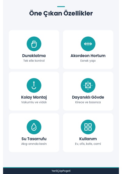 Beyaz Taharetmatik Seti - Akordeon Hortumlu