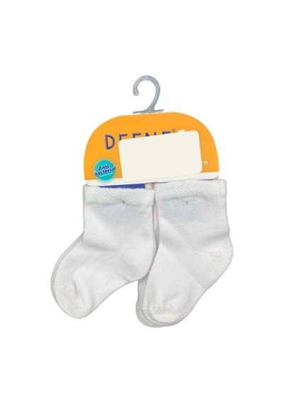 Defne Baby 2'li Bebek Çorabı U005-24 Beyaz