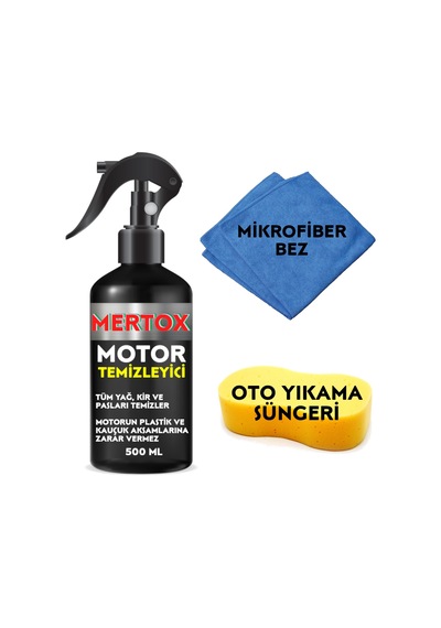 Mertox Oto Motor Temizleyici Sprey 500ml Temizleme Solüsyon Bakım