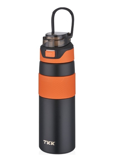 Tkk 600 Ml Siyah Paslanmaz Çelik Kamp Termosu - Çelik Matara - Çocuk Ve Yetişkin