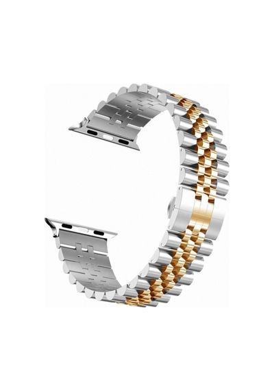 For Apple Watch Uyumlu 7 6 Se 5 4 3 2 1 - 38 / 40 / 41 Mm Metal Kordon Rolex Style Kayış Jubilee Bilezik