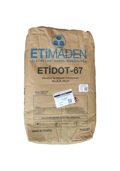 Etidot 67 Borlu Gübre 20KG Toz Ambalajında Zirai Bor