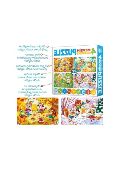 4 Mevsim Temalı Puzzle - Zeka Geliştirici Oyun