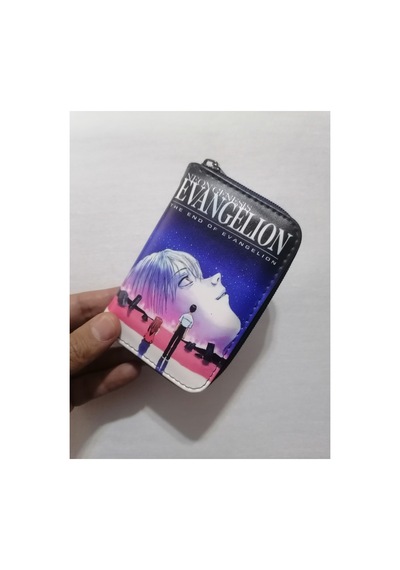 Owlbag Company Owl Bag Neon Genesis Evangelion Desenli Tasarım Suni Deri Cüzdan Çok Renkli