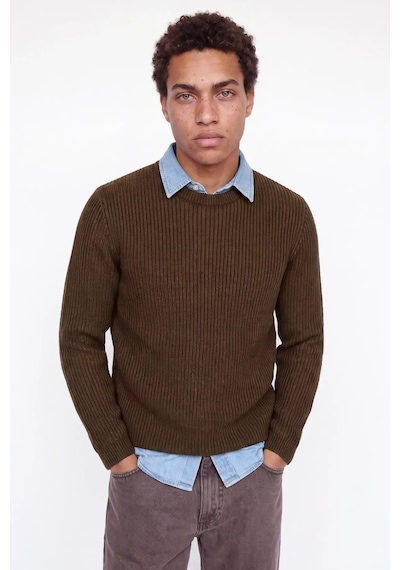 Jack & Jones Jjedover Erkek Kazak Kahverengi