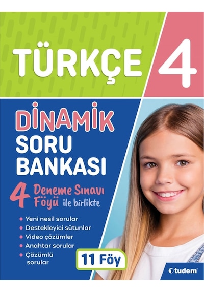 4 Sınıf Türkçe Dinamik Soru Bankası Tudem Yayınları