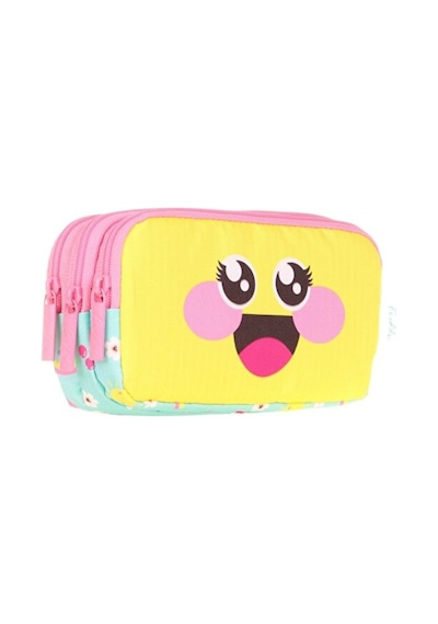 Kaukko Kıds 3 Bölmeli Kalem Çantası Cute Face Daısy