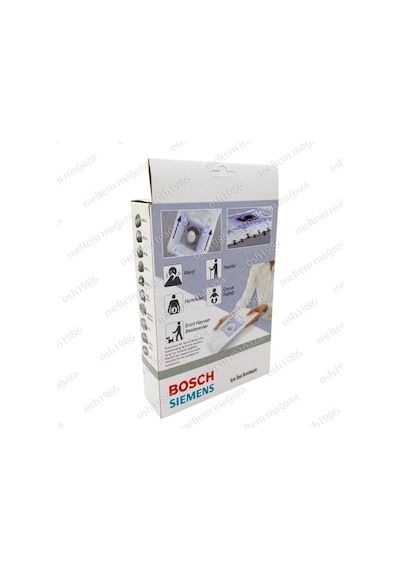 Siemens Uyumlu Vsz6Xtrm Elektrikli Süpürge Kutulu Toz Torbası
