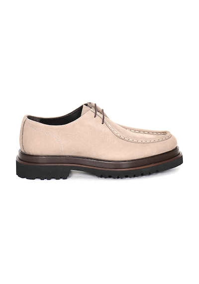 Tuna Hakiki Nubuk Deri Modern Bej Loafer Erkek Ayakkabı Eva Taban - 3094 Bej