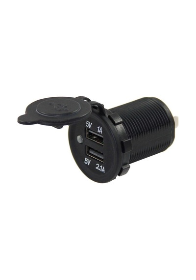 IC-266C PANO TİPİ USB 8-32V GİRİŞ 5V 1A / 5V 2.1A ÇIKIŞ KULAKSIZ 30MM USB
