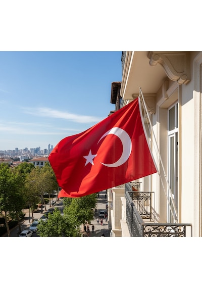 Türk Bayrağı 200 300 Cm Raşel Kumaş, Özenli Dikiş 200 X 300