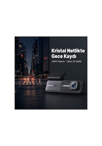 360+ Botslab HK30 Pro 2K QHD WiFi 140° Geniş Açı Gece Görüşlü Akıllı Araç İçi Kamera