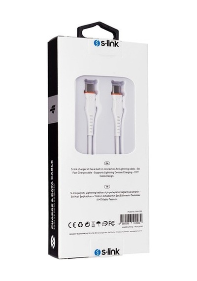S-Link Sw-C130 1M 3A Typec To Typec Hızlı Data + Sarj Kablosu