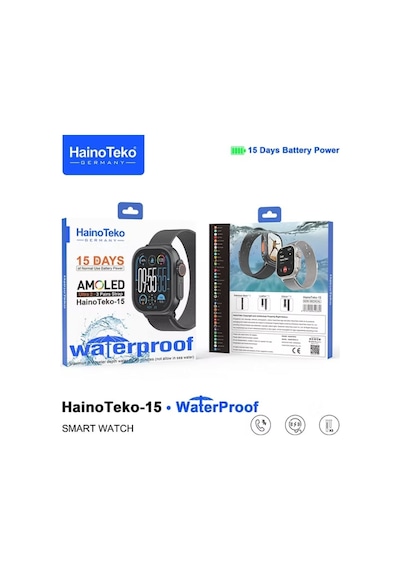 Haino Teko 15 Akıllı Saat + 3 Kordon Seti (İthalatçı Garantili)