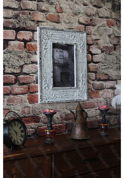 Neiwel Vintage Bitez Resim Ve Ayna Çerçevesi Beyaz