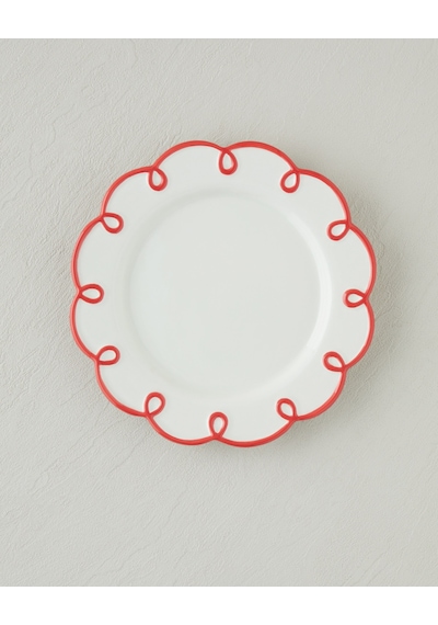 Lovely Loop Dolomite Pasta Tabağı 20,5 Cm Kırmızı