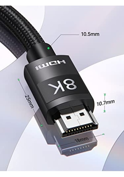 8k Hdmı 2.1 Kablo Desteği Hdr10 Earc Ps5 Için 3d Xbox S Monitör Vb 1m Gri Diğer
