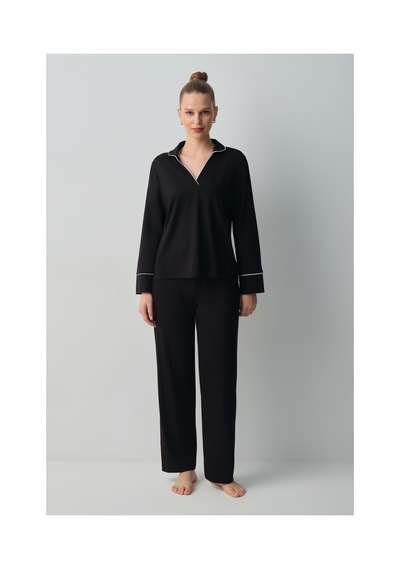 Suwen Betty Pijama Takımı Wsh10510150012 Siyah