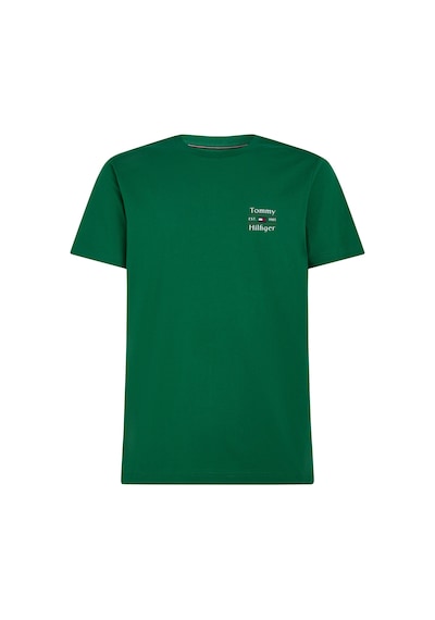 Tommy Hilfiger Hılfıger Stack Tee Erkek Yeşil T-shirt - Mw0mw38622