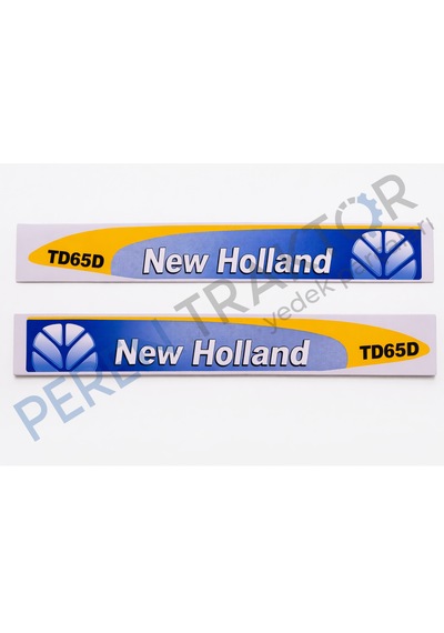 New Holland TD65D Yan Yazı Takımı Kaporta Etiketi Sağ - Sol Kaput Sticker Seti