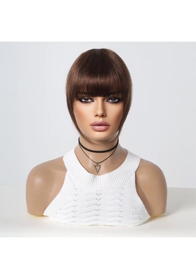 Yoğun Gerçek Perçem / Kahverengi - Elwm-582532 Çok Renkli