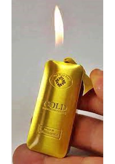 Manyetolu Doldurulabilir Gold Altın Çakmak