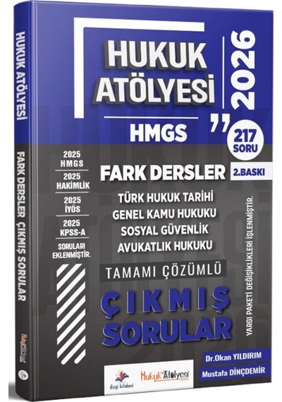 Dizgi Kitap 2026 Hukuk Atölyesi Hmgs Hukuk Mesleklerine Giriş Sınavı Fark Dersler Çıkmış Sorular