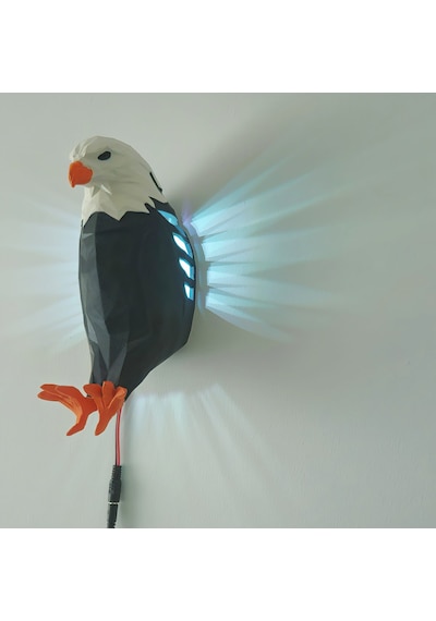 Kartal Figürlü Rgb Led Gece Lambası Jetjest Özel Tasarım, Kuman