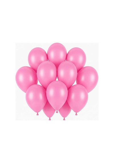 Pembe Renk Lateks Pastel Balon 30 Cm - 12 Adet