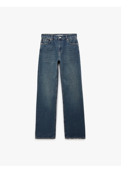 Koton Normal Bel Straight Fit Pamuklu Duble Paça Denim Pantolon - Straight Fit Jean Siyah 7wal40066md Koton Normal Bel Straight Fit Pamuklu Duble Paça Denim Pantolon - Straight Fit Jean Siyah 7wal40066md