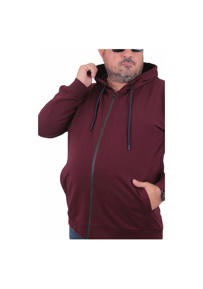 Moc Grande Mocgrande Büyük Beden Basic Mevsimlik Fermuarlı Kapüşonlu Sweat 22751 Murdum-Murdum Mürdüm Moc Grande Mocgrande Büyük Beden Basic Mevsimlik Fermuarlı Kapüşonlu Sweat 22751 Murdum-Murdum Mürdüm