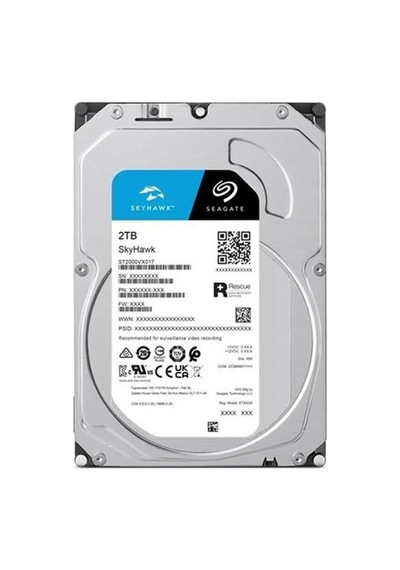 Seagate 3.5" 2tb Skyhawk St2000vx017 5400 Rpm 256mb Sata-3 Güvenlik Diski-212386