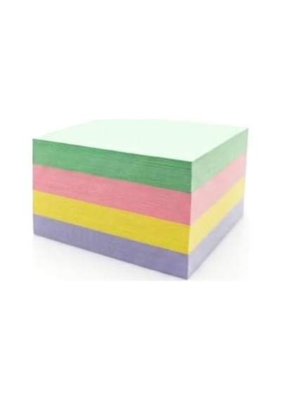 Yapışkansız 8x8 Cm Renkli Not Kağıdı, 250 Yaprak, Ofis Ve Okul Kullanımı 124-Pembe