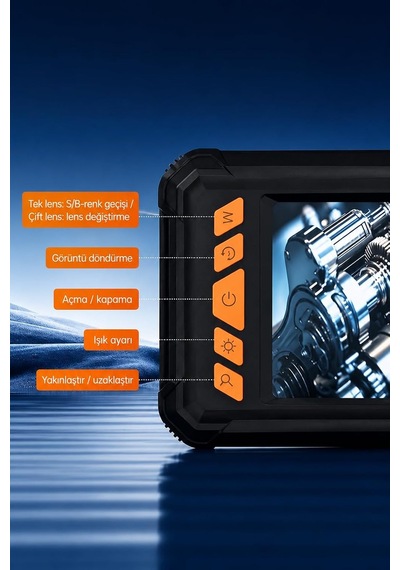 Ayrex 20 Metre Tek Kameralı Endoskop Kamera 1080p Hd Led Aydınlatmalı Sert Kablolu Yeni
