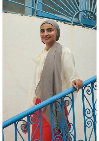 Deserto Fashion Tencel Şal-3636 Duman