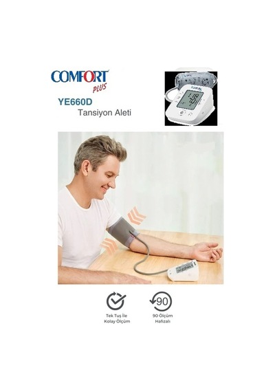 Ye660d Dijital Tansiyon Alet Adaptör Hediyeli 5 Yıl Garantli