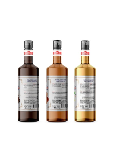Nish Vanilya,karamel,çikolata Aromalı Şurup 3 X 700 Ml - Pet Şişe