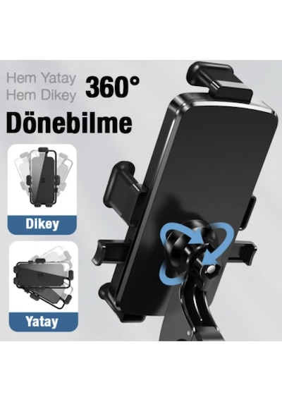 360 Koruma Bisiklet Motorsiklet Scooter Atv Motosiklet Gidon Bağlantılı Telefon Tutucu Tutacağı