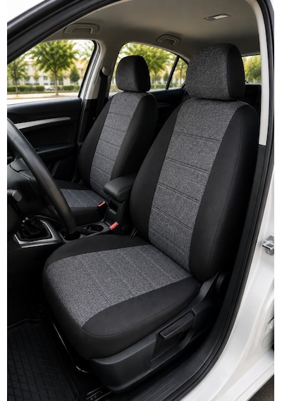 Renault Clio 2 Uyumlu Oto Koltuk Kılıfı Tam Set Airbag Uyumlu 4 Mevsim Cotfit Serisi